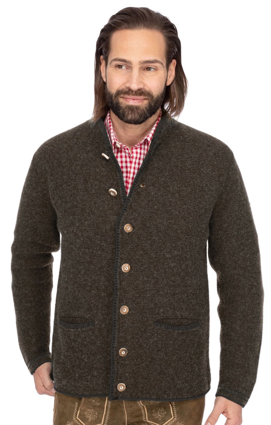 Herren Maddox | Maddox Strickjacke Lautersee Kiesel