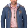 Herren Spieth & Wensky | Spieth & Wensky Trachten Strickjacke Dakar Jeansblau