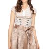 Damen Krüger Dirndl | Kruger Dirndl Mini Dirndl 2Tlg. 50Cm 414765-050-43 Hellgrau