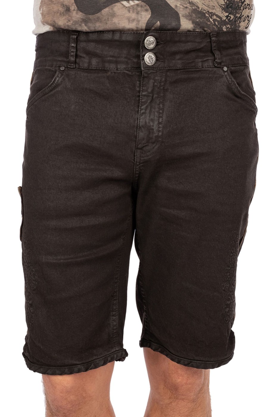 Herren Hangowear | Hangowear Trachtenjeans Hector Shorts Dunkelbraun