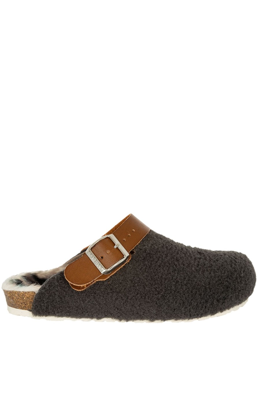 Schuhe Genuins | Genuins Pantoffel G100111 Wooland Grau